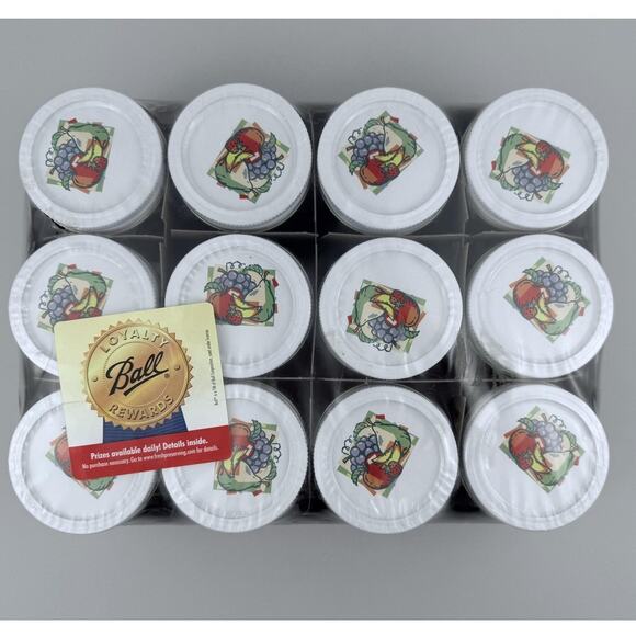 Vintage Kerr Quilted Crystal Jam Jelly Jars 12 Pack 8oz Glass Canning USA Lids - Picture 1 of 8